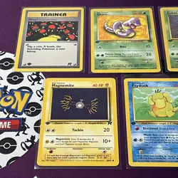 1st edition Pokemon TCG Vintage Lot Of 5 Cards team rocket NM-LP - Image 2