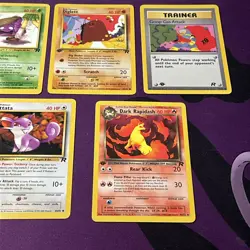 1st edition Pokemon TCG Vintage Lot Of 5 Cards team rocket LP-NM - Image 3