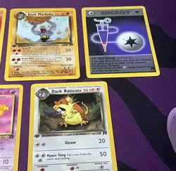 1st edition Pokemon TCG Vintage Lot Of 5 Cards team rocket NM-LP - Image 3