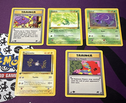 1st edition Pokemon TCG Vintage Lot Of 5 Cards team rocket NM-LP - Image 1