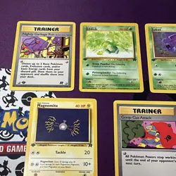 1st edition Pokemon TCG Vintage Lot Of 5 Cards team rocket NM-LP - Image 3