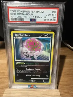 Pokemon TCG Spiritomb 32/99 Crosshatch Holo 2010 Pristine 10 CGC Graded Card - Image 1