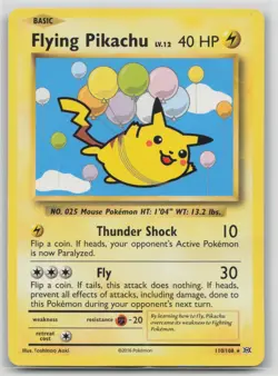 Pokemon Card Flying Pikachu Secret Rare XY - Evolutions 110/108 - Image 1