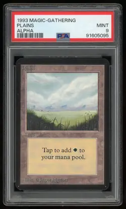 1993 MTG Magic the Gathering Card Alpha Plains Version 1 PSA 9 TCG - Image 1