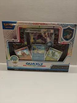 NEW Quaxly Paldea Collection Pokemon TCG Box Set w/ Pin + Oversized Card - Image 1