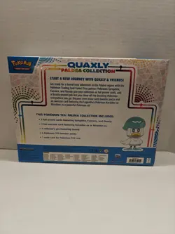 NEW Quaxly Paldea Collection Pokemon TCG Box Set w/ Pin + Oversized Card - Image 2