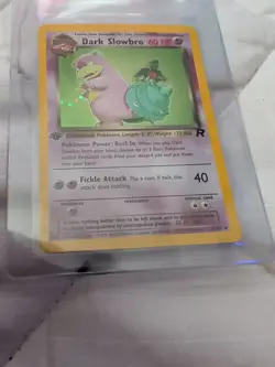 Pokemon Team Rocket Dark Slowbro TCG Holo Rare Card 12/82 - Image 1