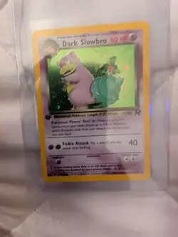 Pokemon Team Rocket Dark Slowbro TCG Holo Rare Card 12/82 - Image 2