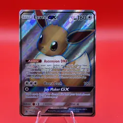 Pokemon Card - Eevee GX SM242 Sun & Moon Black Star Promo Full Art SM Holo - Image 1