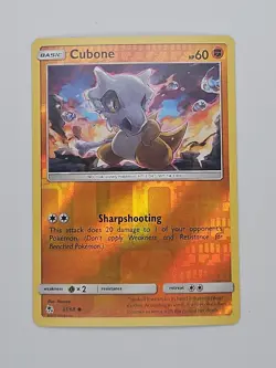 Cubone 37/68 Hidden Fates Reverse Holo Pokemon Card NM - Image 1