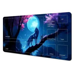 MTG Table Playmat TCG CCG Mouse Pad Trading Card Game Mat With Zones . - Image 1