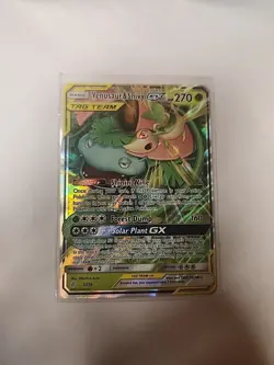 Pokemon TCG Venusaur and Snivy GX Card 1/236 Tag Team Cosmic Eclipse - Image 2