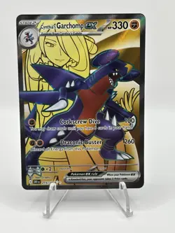 Pokemon TCG Cynthia's Garchomp EX Card Destined Rivals 215/182 English MINT - Image 1