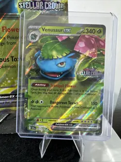 Venusaur ex Sv07 Stellar Crown Holo Stamp 1 promo 1 Jumbo card - Image 2