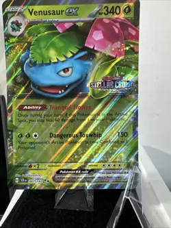 Venusaur ex Sv07 Stellar Crown Holo Stamp 1 promo 1 Jumbo card - Image 4