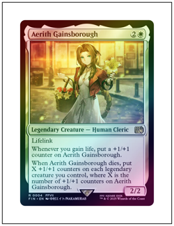 1x Aerith Gainsborough, Foil, Magic The Gathering MTG NM - Image 1