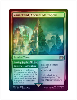 1x Zanarkand, Ancient Metropolis, Foil, Magic The Gathering MTG NM - Image 1
