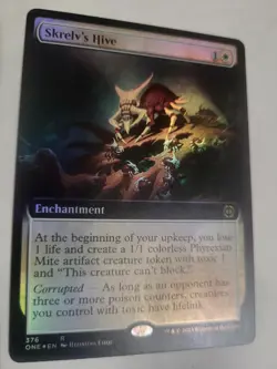 MTG SKRELV'S HIVE FULL ART BOARDERLESS FOIL 376 FREE SHIPPING MINT! - Image 1