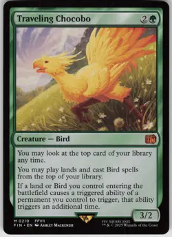 MTG Traveling Chocobo Normal NM FINAL FANTASY Magic 210 - Image 1
