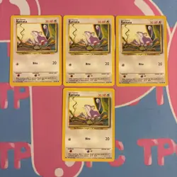*LOT OF 4*Pokemon 61/102 Rattata Base Set Unlimited CommonLP - Image 1