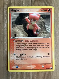 Pokemon -- Ex Legend Maker -- Magby -- 58/92 -- MP - Image 1