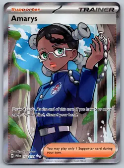 Pokemon TCG 132/131 Amarys Prismatic Evolutions Full Art Ultra Rare - Image 1