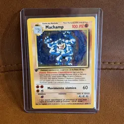 Pokemon Machamp Base Set Deck Exclusives Holo Rare 100 HP 008/102 Italian 1999 - Image 1