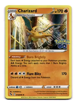 Charizard - 010/078 PGO: Pokemon GO Holo Rare Holo NM - Image 1