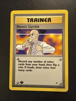 Blaine’s Gamble 1st Edition 121/132 Trainer Pokemon - Image 1