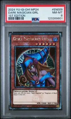 2024 YU-GI-OH! MP24-25TH ANV TIN: DUELING MIRRORS DARK MAGICIAN GIRL PSA 8 - Image 1