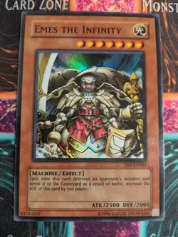 Yu-Gi-Oh! Emes the Infinity DBT-EN001 Limited Super Rare LP/MP - Image 1