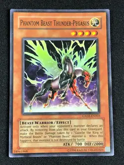 YUGIOH PHANTOM BEAST THUNDER PEGASUS GX02-EN003 SUPER NM - Image 1
