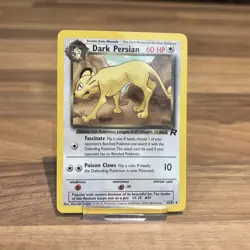 Dark Persian 42/82 Team Rocket Set Pokemon Card WOTC - Image 2