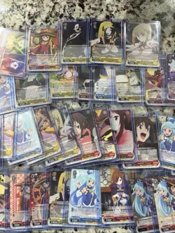 Weiss Schwarz Konosuba Reprint 74 Card Lot All CR-SR NM Condition - Image 3