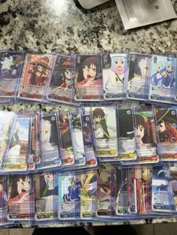 Weiss Schwarz Konosuba Reprint 74 Card Lot All CR-SR NM Condition - Image 4
