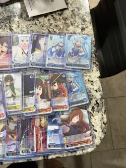 Weiss Schwarz Konosuba Reprint 74 Card Lot All CR-SR NM Condition - Image 5