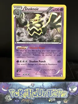 Pokemon card Dusknoir 63/149 Boundaries Crossed Holo Rare L/P - Image 1