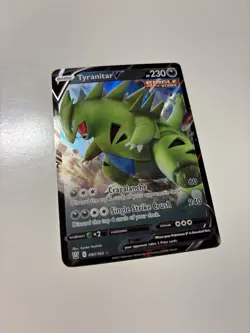 Pokemon TCG Tyranitar v Full Art Holo Rare Alternate Card 097/163 - Image 1