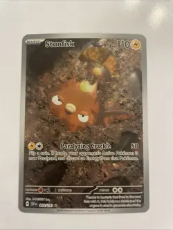 Pokemon TCG Surging Sparks Stunfisk Holo Illustration Card 202/191 IR - Image 1