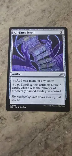 All-Fates Scroll Edge of Eternities Regular Artifact Uncommon NM MTG - Image 1