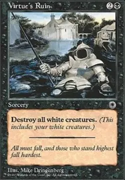 MTG Virtue's Ruin, Portal, Lightly Played, English - Image 1