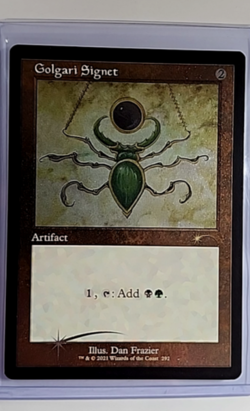 2021 MTG Magic The Gathering SLD Secret Lair Drop Foil Etched 292 Golgari Signet - Image 1