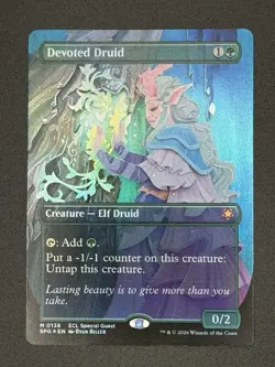Devoted Druid (Borderless) Special Guest Lorwyn Eclipsed MTG Foil Near Mint - Image 1