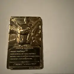 Pikachu Pokemon #25 Gold-Plated Nintendo Card 1999 In Case From Burger King - Image 2