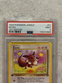 1999 Pokemon Jungle 1st Edition Eevee #51 PSA 9 Mint - Image 2
