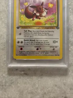 1999 Pokemon Jungle 1st Edition Eevee #51 PSA 9 Mint - Image 3