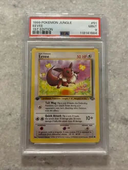 1999 Pokemon Jungle 1st Edition Eevee #51 PSA 9 Mint - Image 4