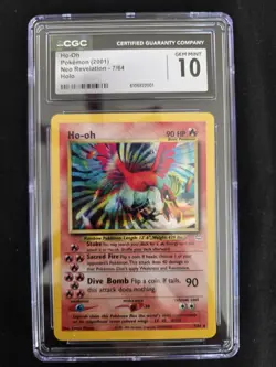Pokemon Ho-oh 07/64 Neo Revelation Holo CGC 10 Gem Mint - Image 1