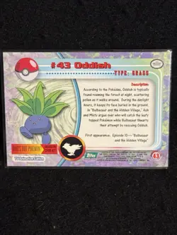 #43 ODDISH | 1999 Topps Pokemon TV Animation Edition Series 1 - Image 2