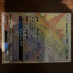 Pokemon Guardians Rising Secret Rare Full Art Rainbow Turtonator GX 148/145 - Image 1